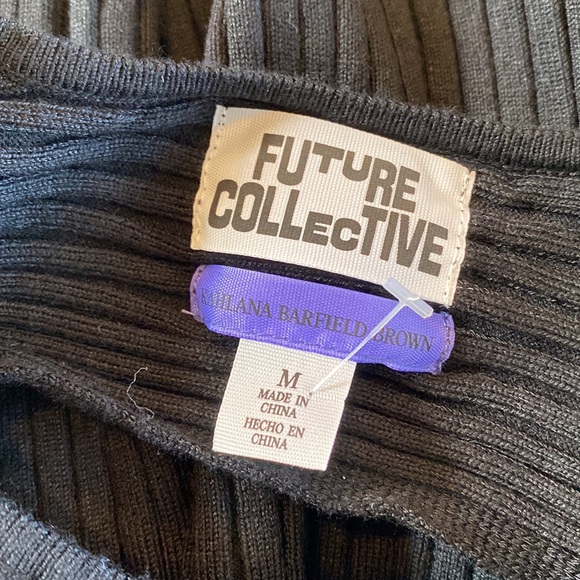 Future Collective Kahlana Barfield Brown party twisted back crewneck sweater - Picture 10 of 10